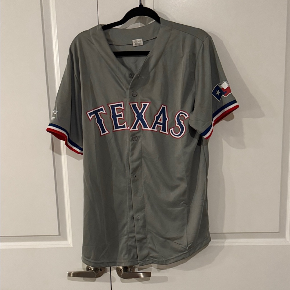 Texas Gray Baseball Replica Jersey size M